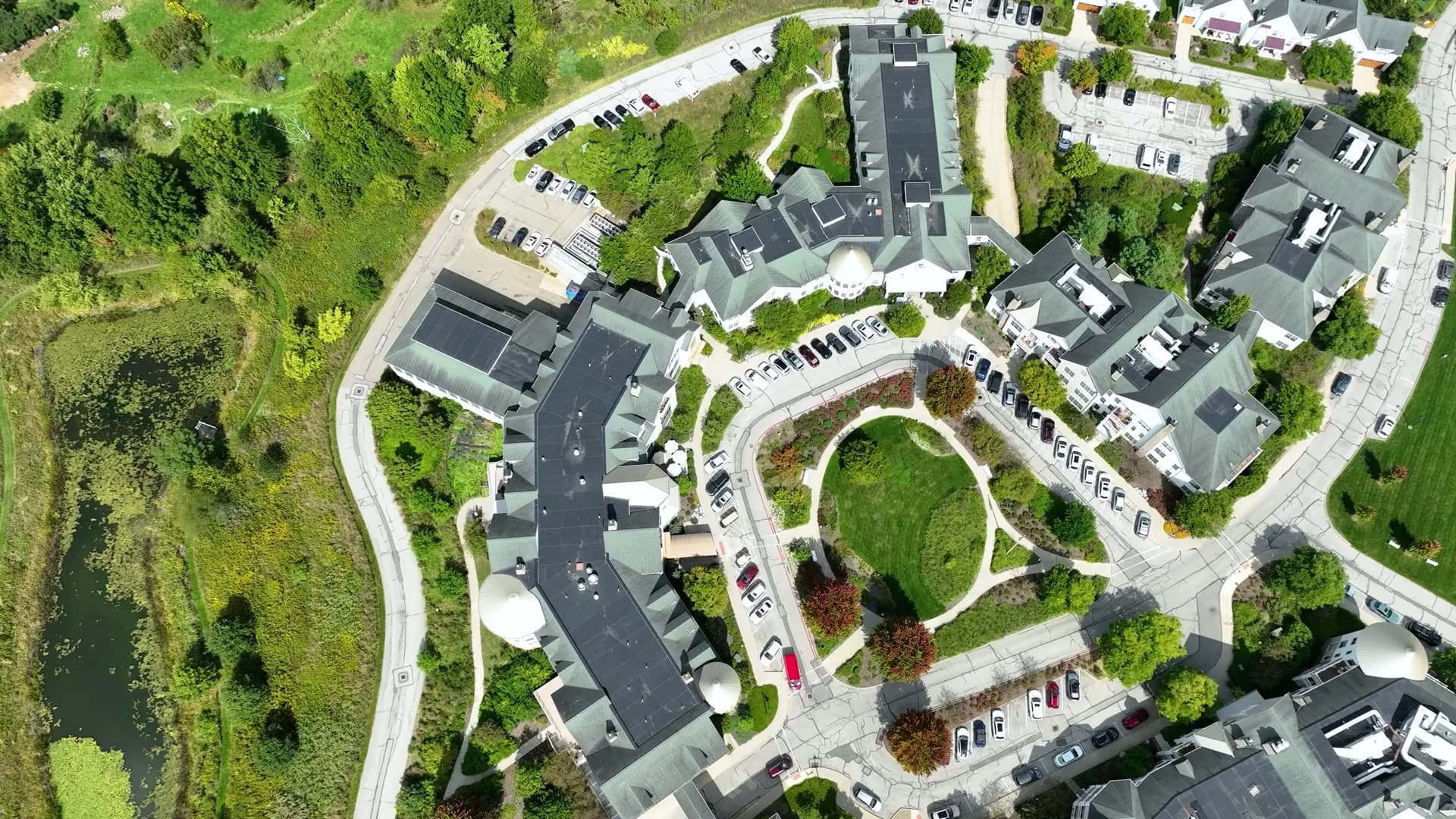 An aerial tour of South Franklin Circle, Judson's community set in the rolling landscape of Chagrin Falls.